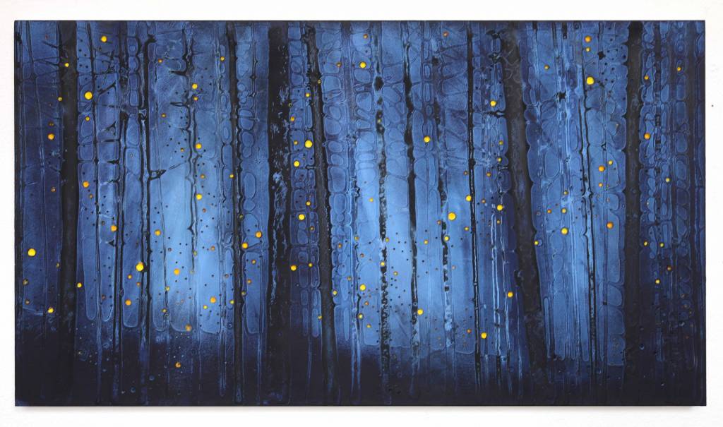 'Into the Woods', acrylic on mdf, 60x90cm